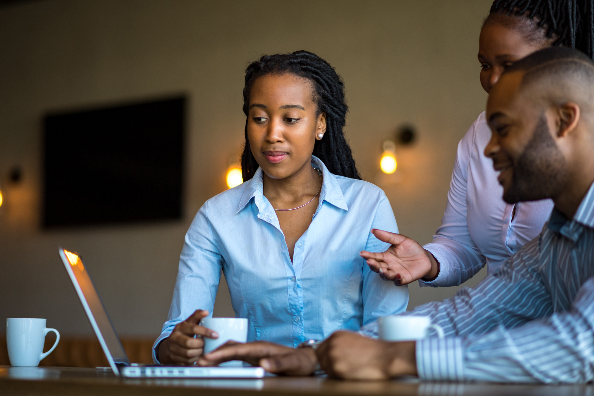 African business team collaborating